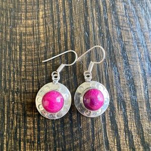 Garnet stone earrings
